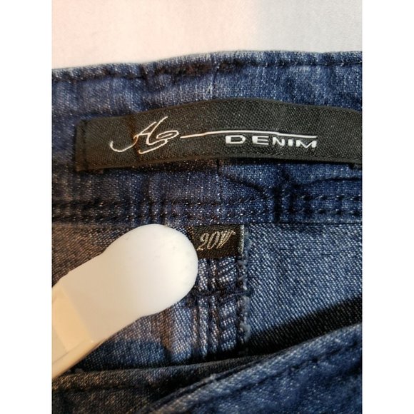 AS Denim Womens Blue Jean Shorts Mid-Rise Button & Zipper Closure Size 20W - Picture 4 of 12
